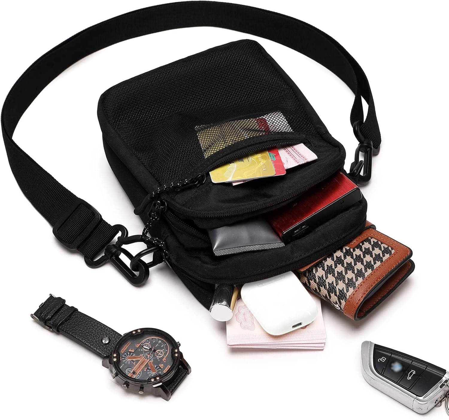 Lohol Small Umhängetasche für Männer & Frauen, Umhängetasche, Gesandte Tasche, Schlinge, Crossbody -Tasche für Arbeit, Reisen, Alltag, Lila, Messenger – Bild 5