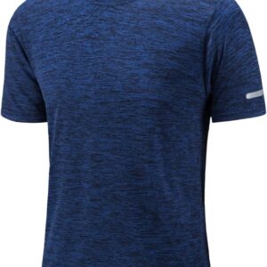 Kefitevd Männerfunktionales Hemd Sport T-Shirts Crew Hals atmungsaktives Trainingshemd Schnell trocknend Fitnesshemd