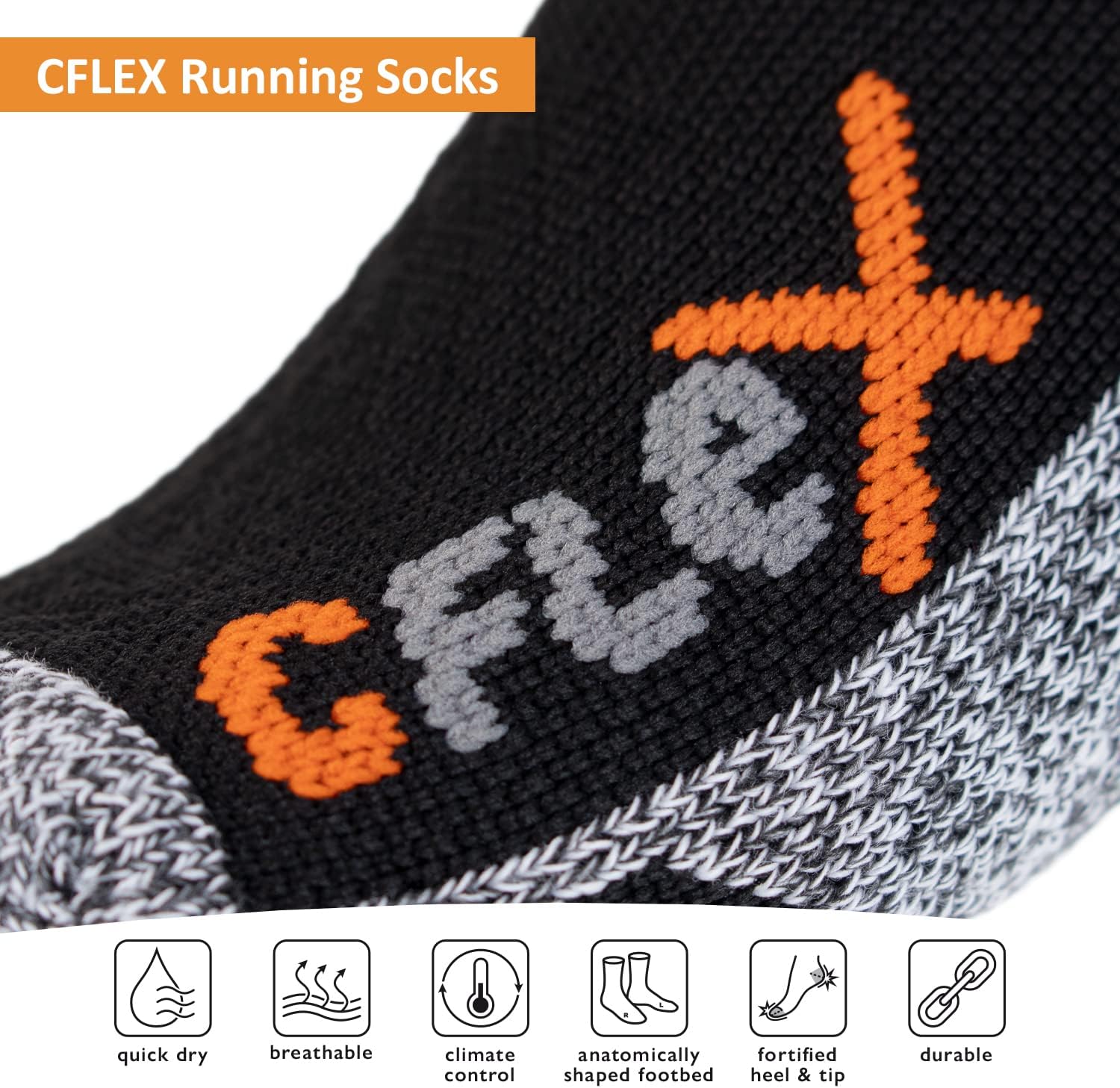 CFLEX -Frauen- und Herren -Lauffunktionsocken (4 Paare) laufende Socken – Bild 4