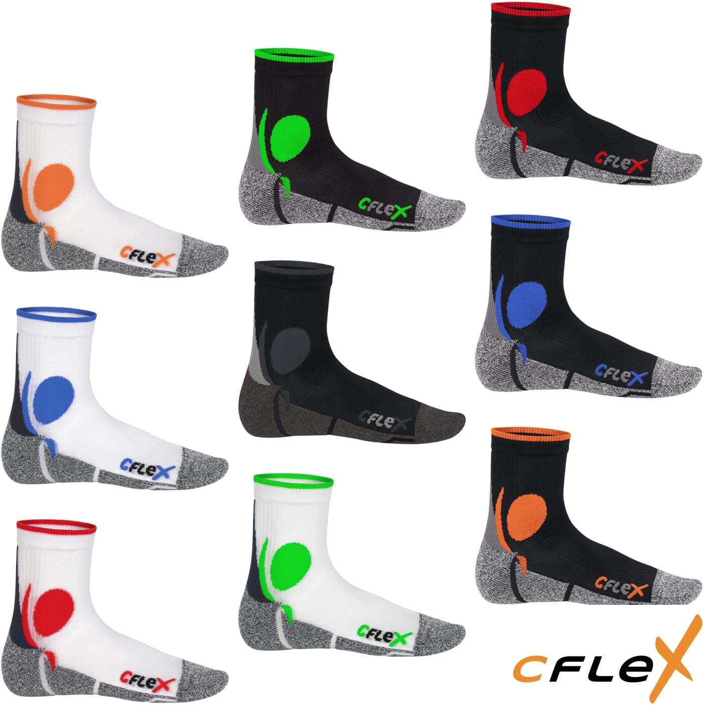 CFLEX -Frauen- und Herren -Lauffunktionsocken (4 Paare) laufende Socken – Bild 7