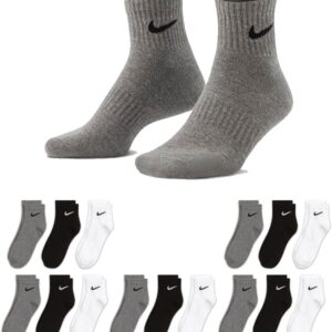 Nike SX7677 Unisex Sportsocken, weiß, schwarz, kurze Socken, Größe 34, 36, 38, 40, 42, 44, 46, 48, 50, Economy Set Set