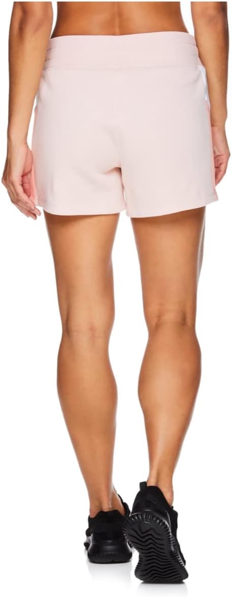 Reebok Damen 3,5 "Innenzeiten rennen entspannende Reise Farb Block Französische Terry Shorts mit Taschen, Sepia Rose – Bild 2