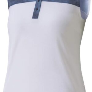 Puma Frauen Golf Frauen 2020 Krawattenfarbstoff blockiert ärmellose Polo -Polo -Hemd, Blau, xl