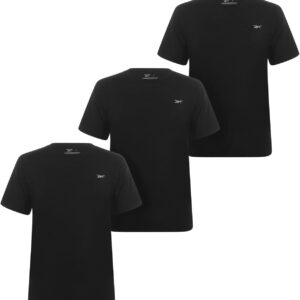 Reebok Herren Rundhalsausschnitt, Mehrfachpackung, Basic, Baumwollmischung, Kurzärmlige T-Shirts Hemd