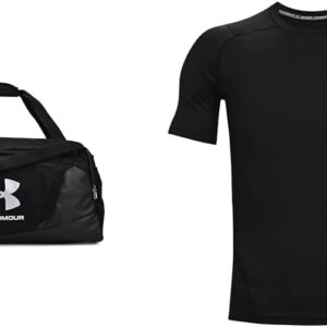 Under Armour Unisex UA Unbestreitbar 5.0 Duffle MD Rucksack & Sporthosen, winddichte Joggingboden, 1361518, Schwarz/Weiß, L.