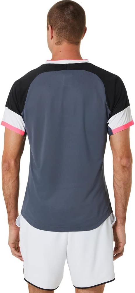ASICS Men's Match Tennis Shirt Schwarz L, Performance Schwarz/Träger grau – Bild 2