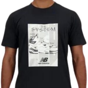 Neues Gleichgewicht Herren-Essentials Kurzarm T-Shirt Schwarz schwarz