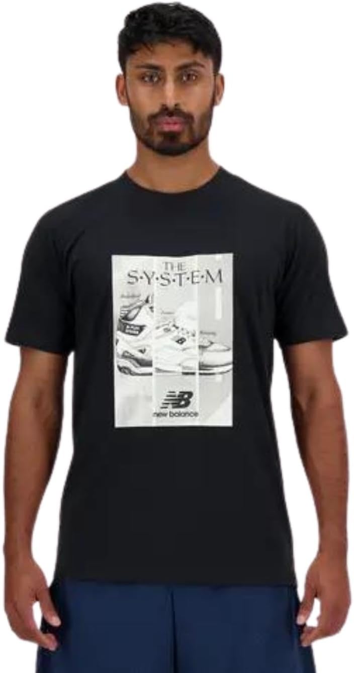 Neues Gleichgewicht Herren-Essentials Kurzarm T-Shirt Schwarz schwarz