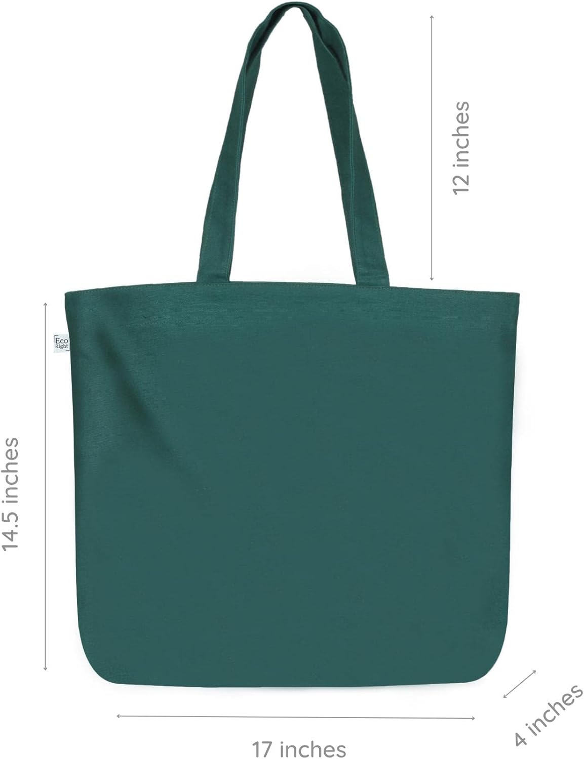 Eco Right Damen -Leinwandtasche, Käufer großer Strandtasche mit Reißverschluss, Einkaufstasche, Einkaufstasche – Bild 4