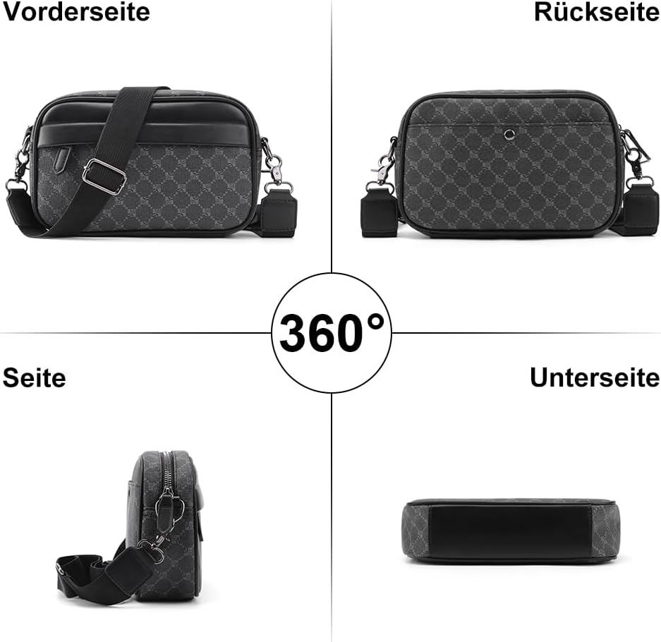PU -Umhängetasche, Tasche mit hoher Kapazität, Messengerbeutel, Umhängetasche, Herren -Umhängetasche mit Sport, wasserdicht, Freizeit, Brustbeutel, Gürtelbeutel, Büro kleiner Rucksack, für Arbeitsreisen – Bild 2