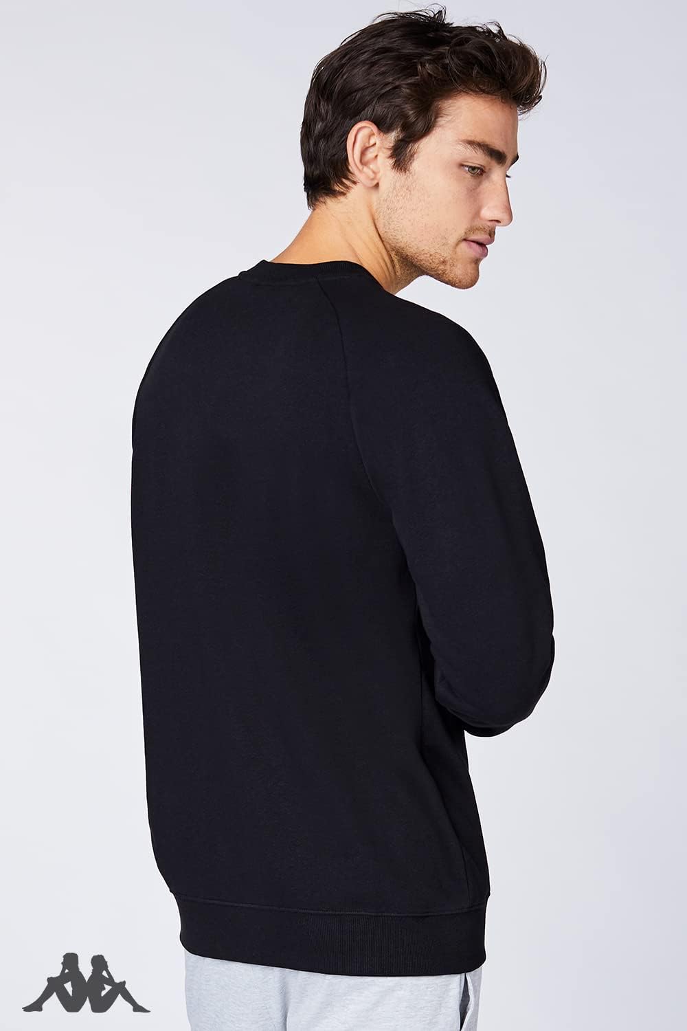 Kappa Vauke Sweatshirt I Unisex Baumwollpullover I Grund für Sport und Freizeit I -Pullover für Frauen und Männer in Blau, Grau, Schwarz und Größen S, M, L, XL, XXL und XXXL erhältlich – Bild 5