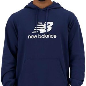 Neues Gleichgewicht gestapeltes Logo French Terry Hoodie – NB Navy (428), NNY – Navy, XL/XXL, NNY – Navy