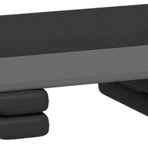 Sportnow Aerobic Stepper, 10,5/15,5/20,5 cm Höhenverstellbares Quiltboard, Nicht-Schlupf für Zuhause, Fitnessstudio, Büro, Plastik, Grau