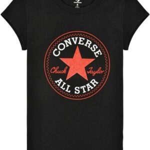 Converse Timeless Chuck Patch G Gorte -Ärmelhemd für Kinder schwarz 100% Baumwolle 10 Jahre Unisex Baby