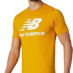 Neues Gleichgewicht Herren -Essentials gestapeltes Logo Kurzarm