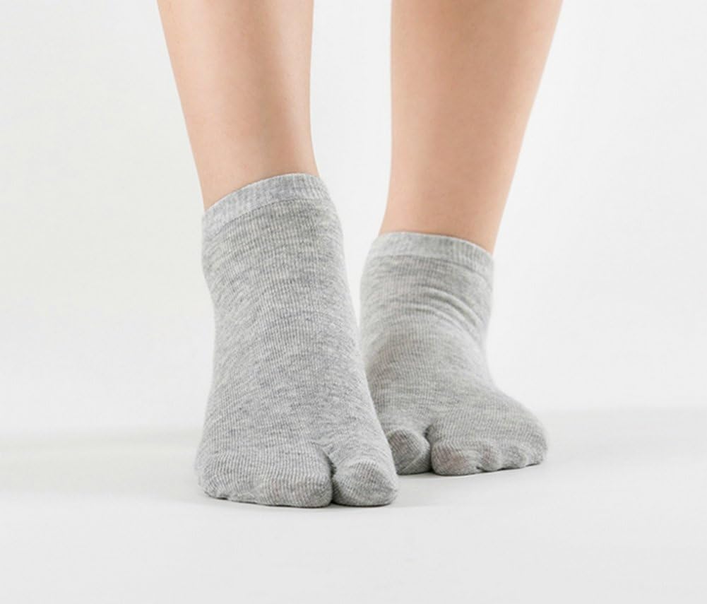Ubumo Geta Frauen solide 2 Zehen Flip Flop Tabi Socken Knöchel Baumwolle 5/6 Paare – Bild 2