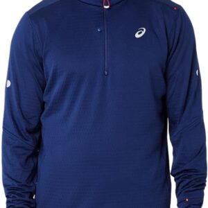 ASICS 2011d108 Straße Winter 1/2 Zip Mid Layer 400 Blau E Größe M