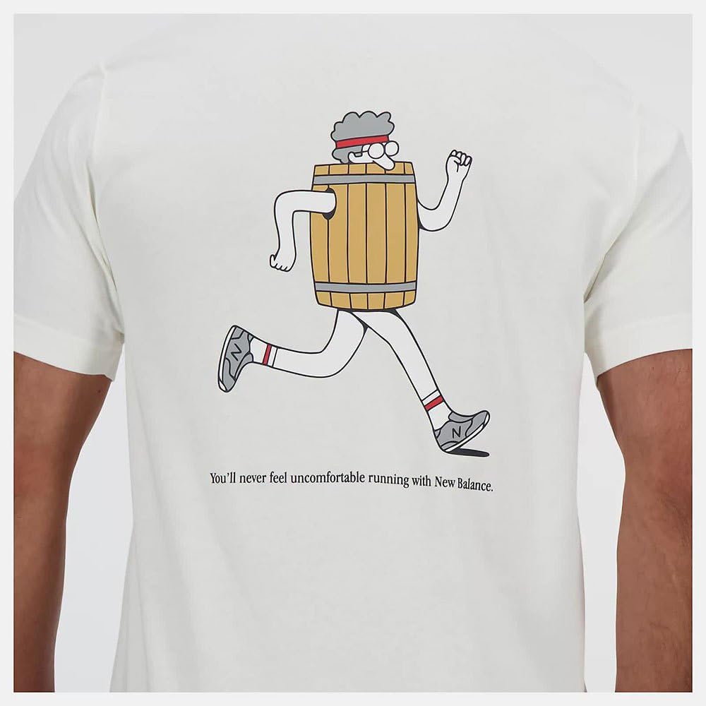 New Balance Sport Essentials Herren Barrel T-Shirt Weiß – Bild 4