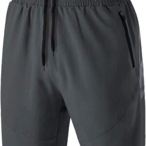 Herrensportshorts, schnell trocknend, leicht, mit Reißverschluss in Tasche