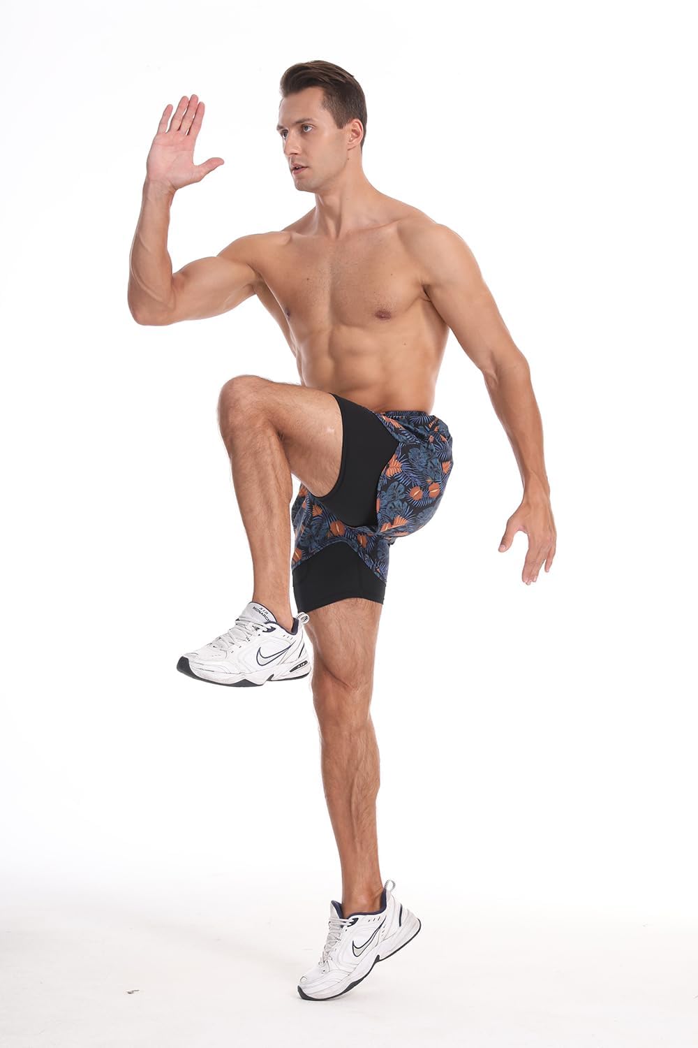 Herren -Laufshorts 2 in 1 Shorts Gym Athletic Shorts Shorts Marathon Trainingshorts im Freien – Bild 3