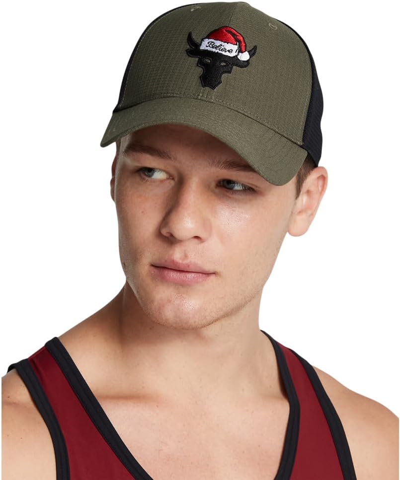 Under Armour Herren -Projekt Rock Red One Trucker Hut, (390) Marine OD Green/Schwarz/Rot, eine Größe, (390) Marine OD Green/Schwarz/Rot, eine Größe, (390) Marine OD Green/Schwarz/Rot – Bild 3