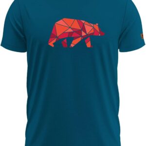 Forsberg Espenson Herren-T-Shirt mit stilvollem Bären Brust-Logo-Crew-Hals