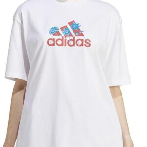 adidas Frauenblumenpackungsabzeichen des Sport Tee T-Shirt