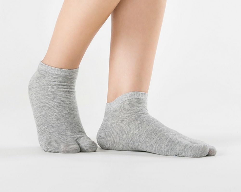 Ubumo Geta Frauen solide 2 Zehen Flip Flop Tabi Socken Knöchel Baumwolle 5/6 Paare – Bild 4