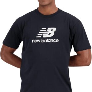 Neues Gleichgewicht Herren T-Shirt Essentials Logo entspannte Schwarz (As3, Alpha, X_L, regulär, regulär), Schwarz, Schwarz