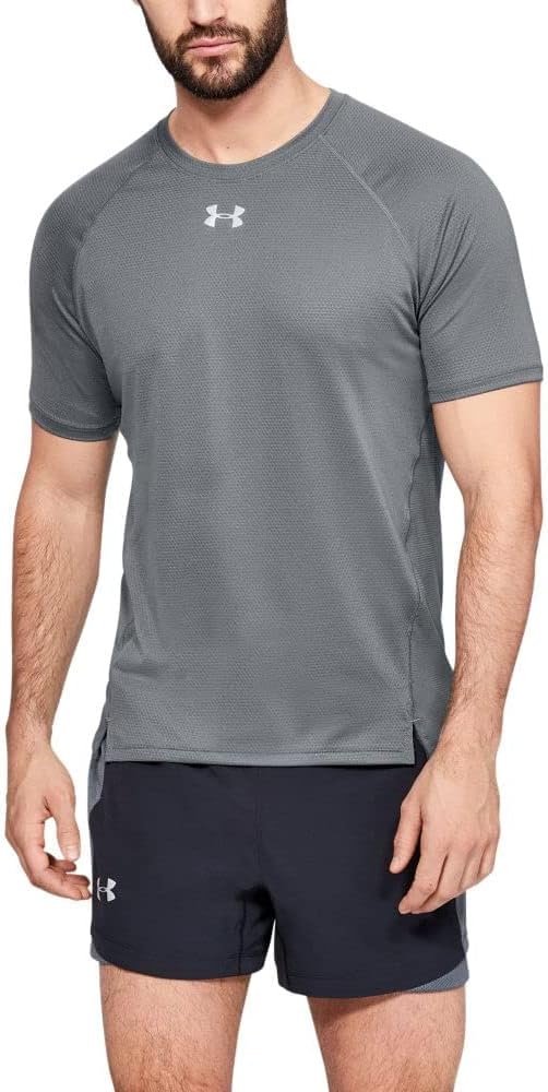 Under Armour Herren-Hemd, UA-Qualifikationsspiel kurzärmelig, atmungsaktives T-Shirt aus ultraleichtem Stoff, komfortables Sporthemd mit schlanker Passform – Bild 3