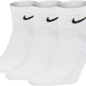 Nike-Kissen-Knöchel-Socken Pack von 3 (35-38, Weiß/Schwarz)