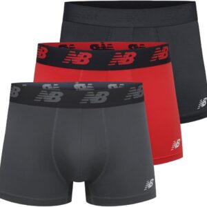 New Balance Herren 3 Zoll No Fly Boxer Shorts mit eingebauter Beutelunterstützung, No Fly Boxer Trunks (3-Pack von Trunk-Slips)