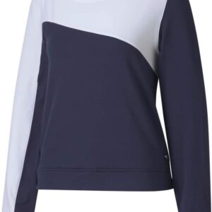 PUMA Damen Golf Damen 2020 Cloudspun Colorblock Crew Sweatshirt mit Rundhalsausschnitt
