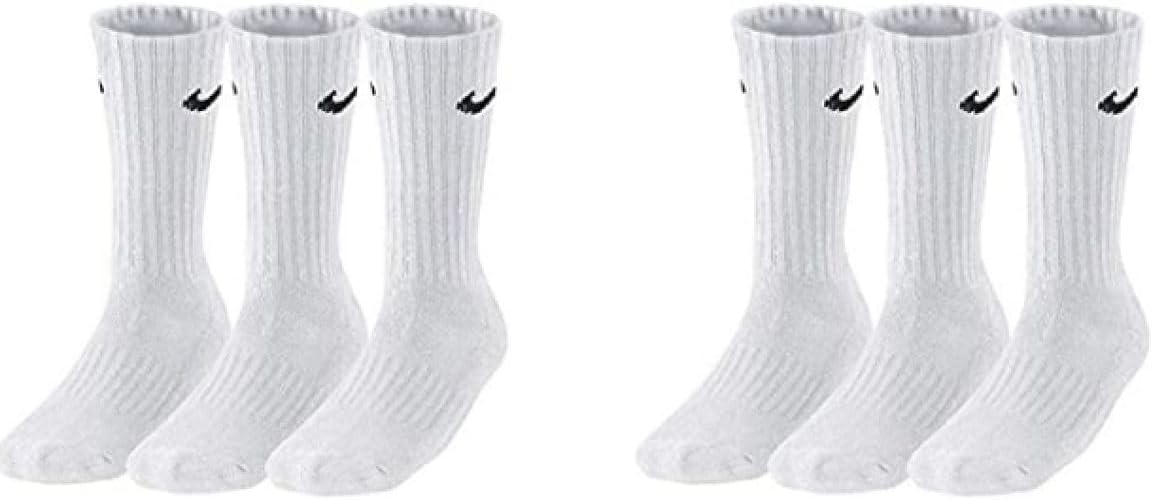 Nike SX4508 6 Paar Männer -Frauensocken weiß oder schwarz oder weiß grau schwarz - 46-50 – Bild 3