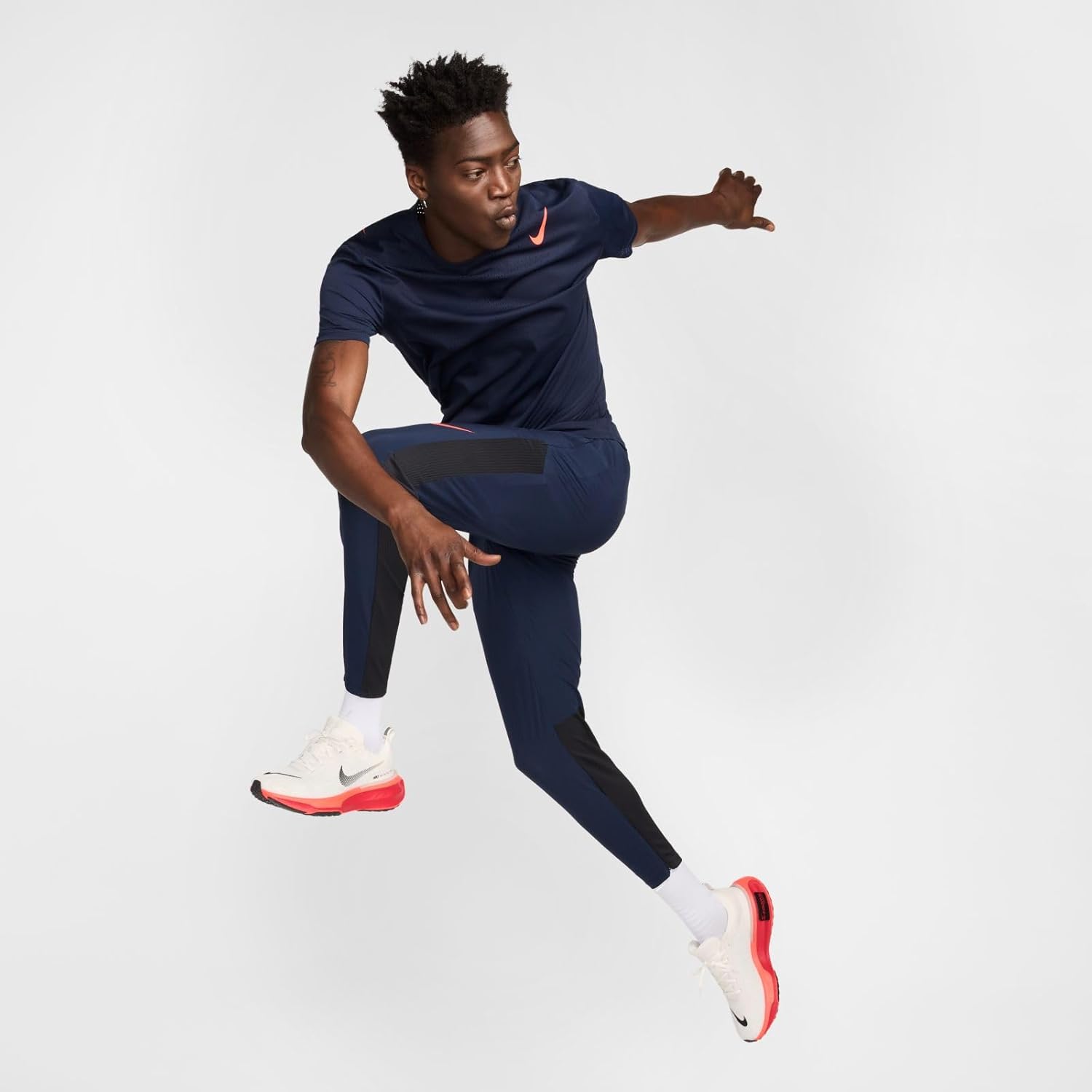 Nike aeroswift dri-fit ad läuft Strumpfhosen für Männer, Obsidian/Bright Crimson, FN3361-451, s – Bild 8