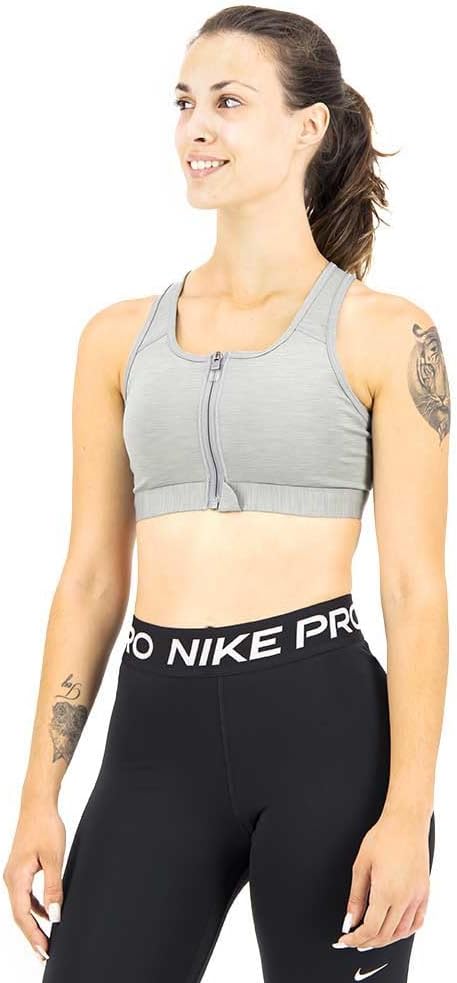 Nike Swoosh Frauen Medium Support Reißverschluss Sport BH – Bild 3