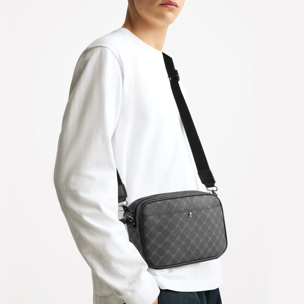 PU -Umhängetasche, Tasche mit hoher Kapazität, Messengerbeutel, Umhängetasche, Herren -Umhängetasche mit Sport, wasserdicht, Freizeit, Brustbeutel, Gürtelbeutel, Büro kleiner Rucksack, für Arbeitsreisen – Bild 6