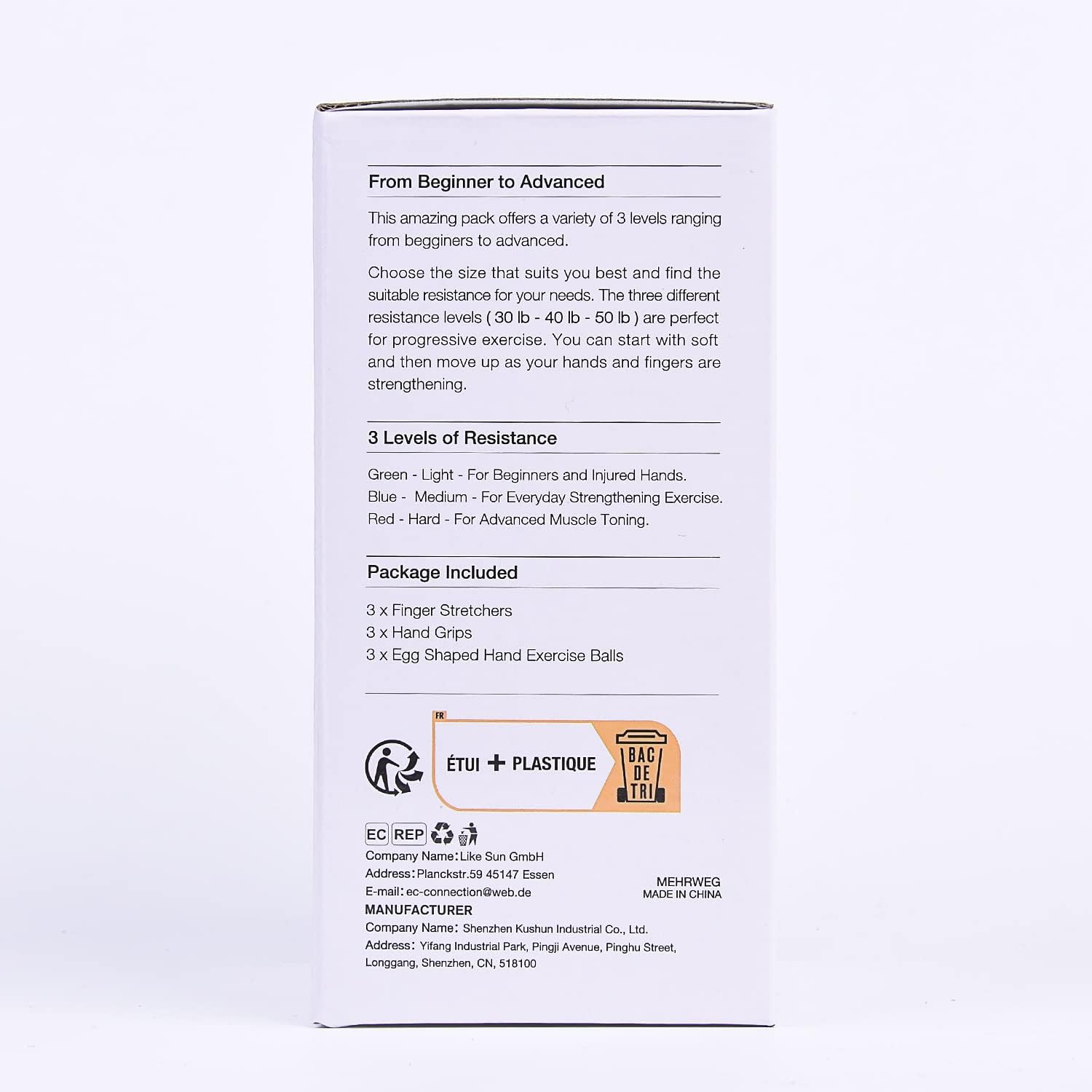 Premium -Finger -Trainer Kletterkugel Hand Training Hand Trainer Set Hand Grip Trainer Stärkener Finger Training Grip Bälle – Bild 9