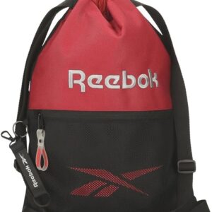 Reebok Portland Talla única Rucksack, Schwarz, 35 x 45 cm, Polyester, Schwarz, Schwarz, Rucksackbeutel