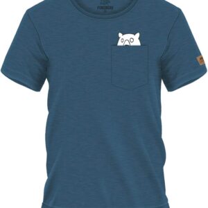 Forsberg Halvarson T-Shirt, Brusttasche mit pinkelnem Bären lustigem Hemd, Crew-Hals, bequem, robust