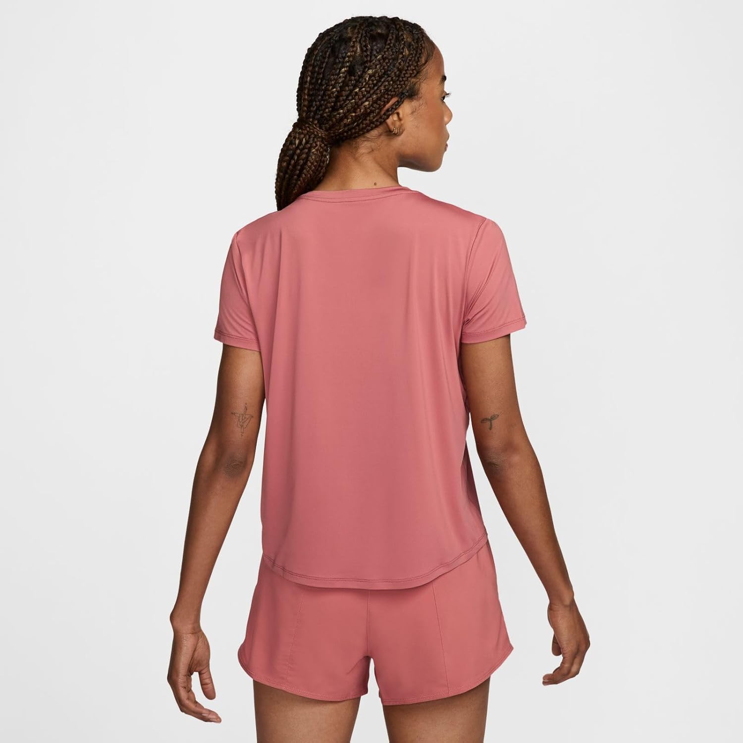 Nike Women's One Classic Drifit Kurzschlärmendes T-Shirt, Canyon Pink/Schwarz, m – Bild 3
