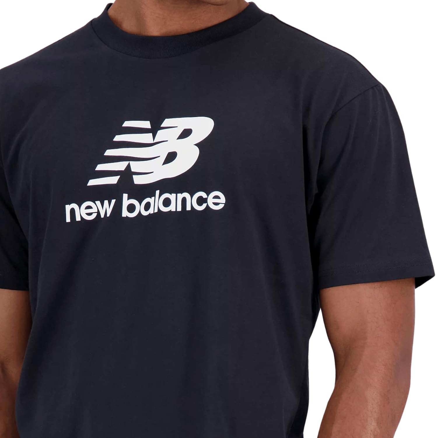 Neues Gleichgewicht Herren T-Shirt Essentials Logo entspannte Schwarz (As3, Alpha, X_L, regulär, regulär), Schwarz, Schwarz – Bild 2