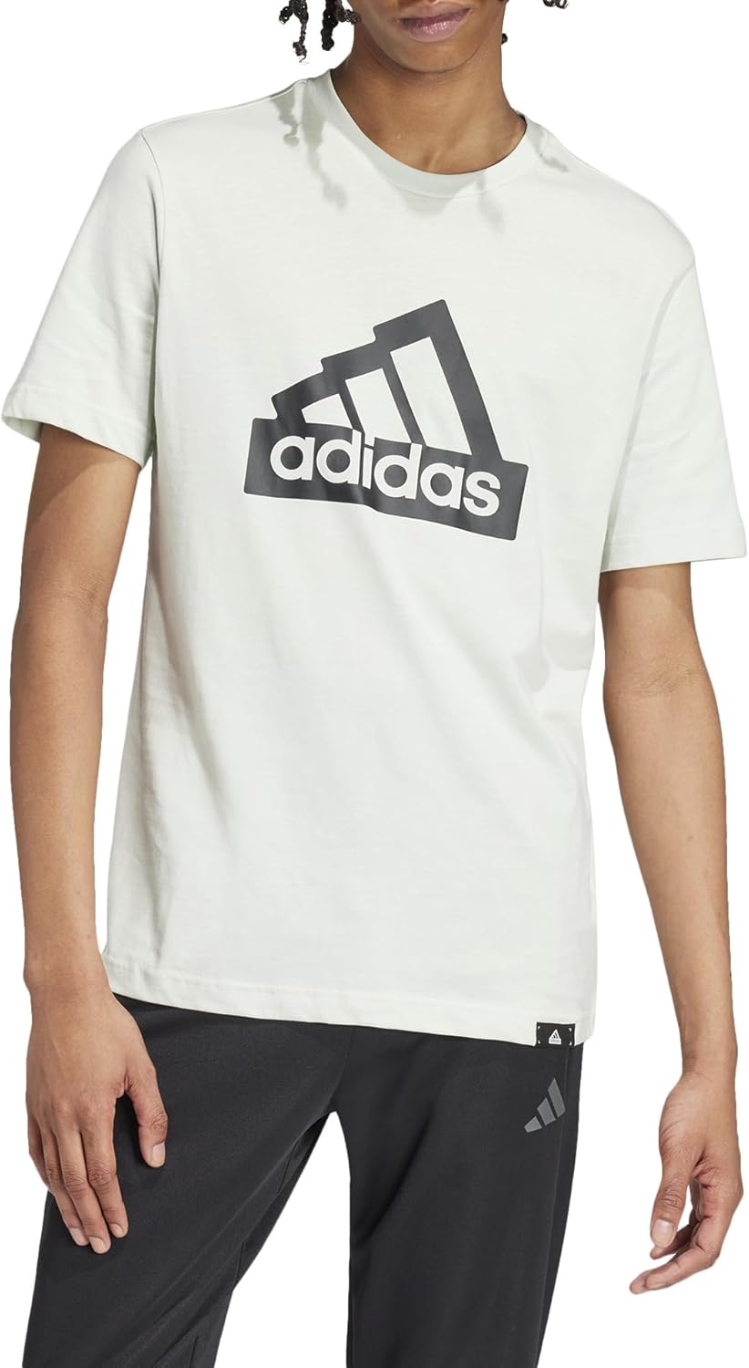 adidas Männer modernes wesentliches grafisches Tee, Leinengrün, m – Bild 3