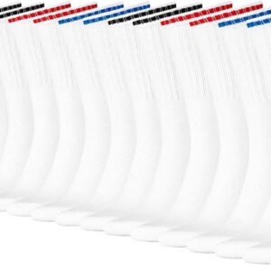 Puma Sports Socken Tennissocken Crew Socken Streifen Tennis Socken Unisex 6 Paare