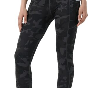 Leovqn Frauensport -Leggings und undurchsichtige Sporthosen hoher Taillen -Yoga -Leggings mit Seitentaschen