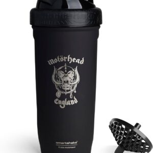 Smartshake Rockband Reforce Edelstahl Protein Shaker Flasche 900 ml | 30 oz – Leckschutz -Schraufdeckel – BPA kostenlos – Unisex – Motörhead, Warpig