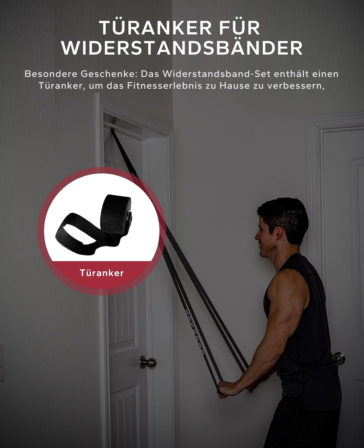 HAPBEAR Resistance Bands - Fitnessbänder Widerstandsbänder Set 5 - Pull up Band & Klimmzugband Für Krafttraining, Training, Stretching, Physikalische Therapie, Muskeltraining – Bild 4