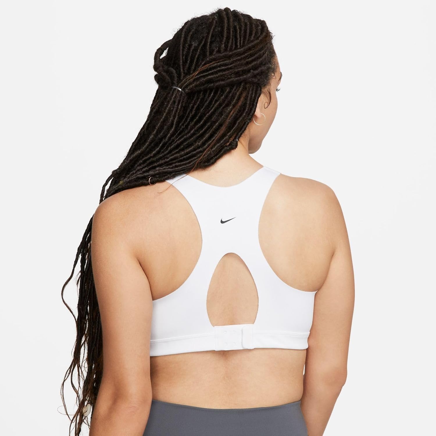 Nike W NK DF Alpha DD0436-100 XLF-G Frauen Sport BH, Weiß/Stein Mauve/Weiß/Schwarz – Bild 3