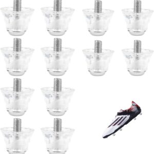 Packung von 12 Ersatzstollen, Fußballstollen Set Football Studs mit Standard -Fadenschraubenstollen für Fußballstiefel Metall Aluminium Plastik Ball Schuhschuhschuhschuh Stollen konische Geställe