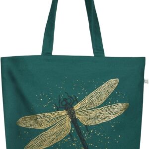 Eco Right Damen -Leinwandtasche, Käufer großer Strandtasche mit Reißverschluss, Einkaufstasche, Einkaufstasche